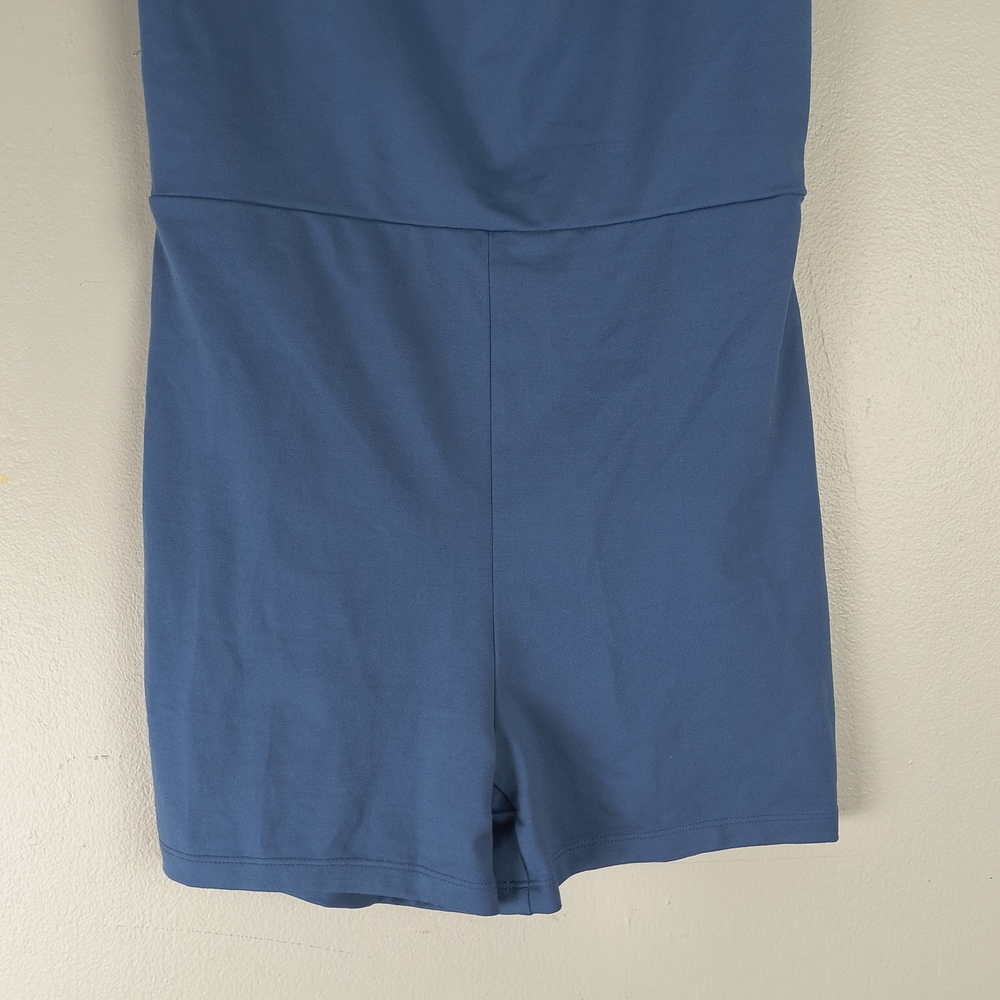 Reformation The Dev Ecostretch Short Jumpsuit Women's S Morning Glory Blue - Picture 5 of 11